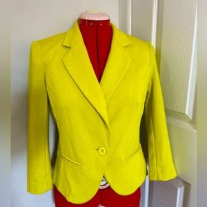 Ellen Tracey XS neon fitted blazer